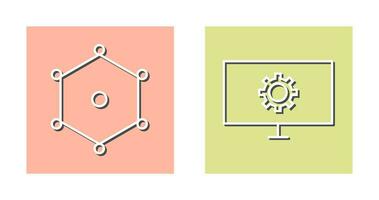 nodes and network setting  Icon vector