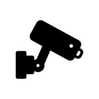 Security Camera Icon. Glyph Style Security Camera Fill Icon Vector Illustration