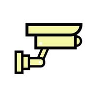 Cctv Camera Icon Vector Illustration. Cctv Camera Lineal Color Icon