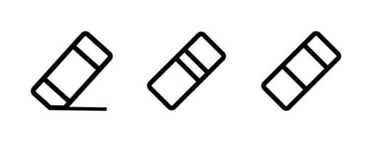 Eraser Icon. Lineal Style Eraser Outline Icon Vector Illustration