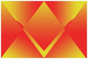 Orange yellow abstract geometric background. Gradient color gradation. Noise grain dusty effect. Modern trendy futuristic background photo