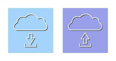 download from cloud upload to cloud  Icon vector