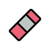 Eraser Icon Vector Illustration. Eraser Lineal Color Icon