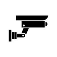 Cctv Camera Icon. Glyph Style Cctv Camera Fill Icon Vector Illustration