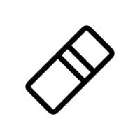 Eraser Icon. Lineal Style Eraser Outline Icon Vector Illustration