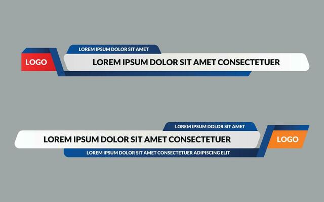 News lower third vector design.Set banner and lower third for news and live. bottom third for broadcast and online media