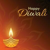 Happy Diwali greeting vector illustration