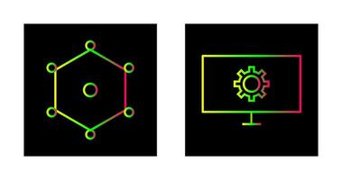 nodes and network setting  Icon vector
