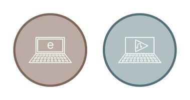 Internet and Play Music Icon vector