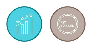 Reputation Management and QC Passed Icon vector