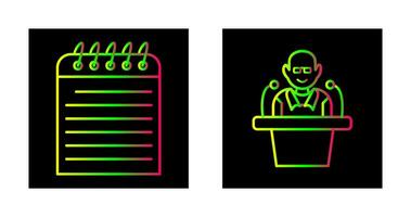 Note and Lecture Icon vector