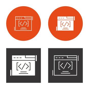 icono de vector de codificación web