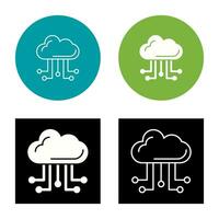 icono de vector de computación en la nube