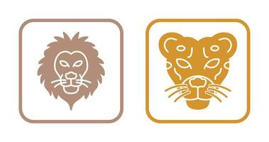 Lion and Cheetah Icon vector