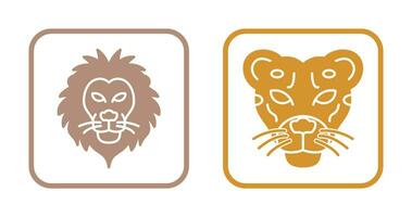 Lion and Cheetah Icon vector