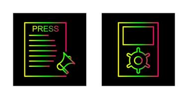 Press Releases and Management  Icon vector