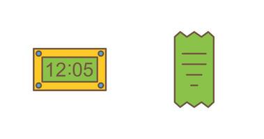 timer and receipt Icon vector