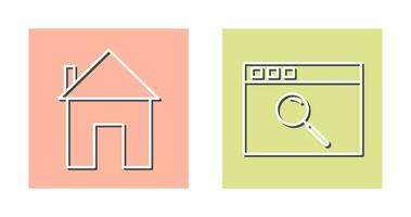 homepage and browser  Icon vector