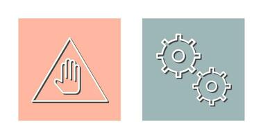 configurations and warning Icon vector