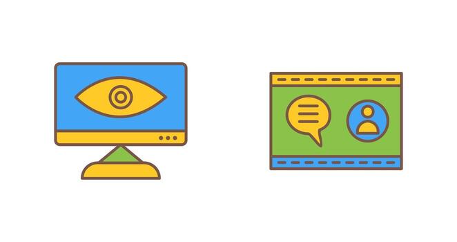Web Visibility and Web Support  Icon vector