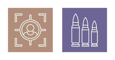 Target and Bullets Icon vector