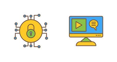 Data Security and Content Production Icon vector