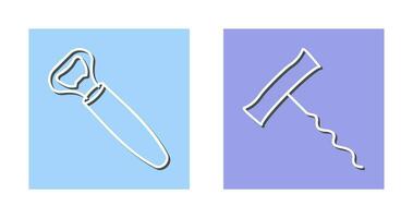 opener and corkscrew Icon vector