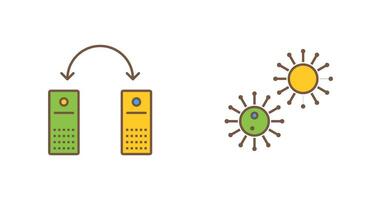 virus and network files  Icon vector