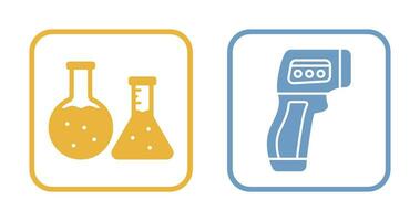 Flask and indicator Icon vector
