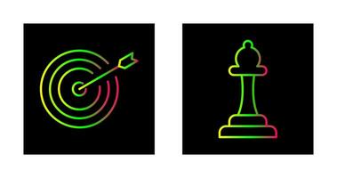 Dartboard and Bishop Icon vector