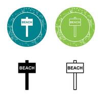 Beach Sign Vector Icon