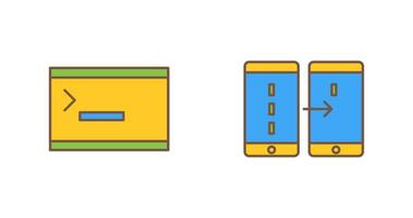 consola y datos transferir icono vector