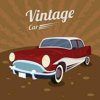 Vector Vintage Car Retro Look