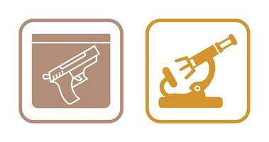 Evidence and Microscope Icon vector