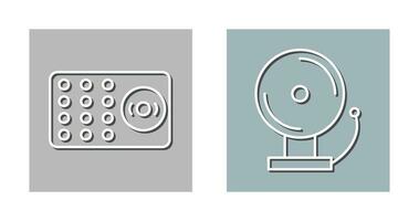 ring alarm and fire alarm  Icon vector