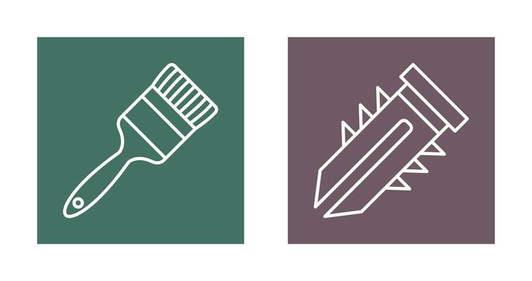 Paint Brush and Dyupel Icon