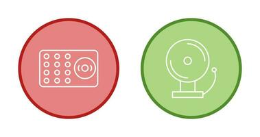 ring alarm and fire alarm  Icon vector