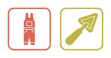 Jumpsuit and Trowel Icon vector