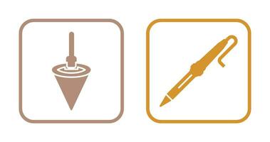 Plumb Bob and Soldering Icon vector