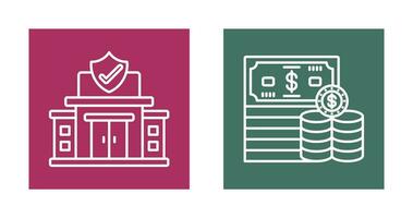 Protection Office and Money Icon vector