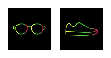 Sunglasses and Shoe Icon vector