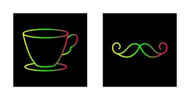 Tea Cup and Moustache Icon vector