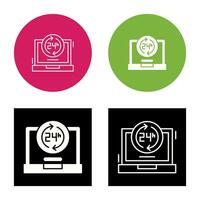24 Hours Vector Icon