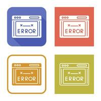 icono de vector de código de error