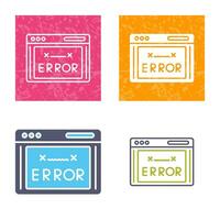 icono de vector de código de error