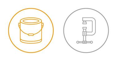 Paint Bucket and Clamp Icon vector