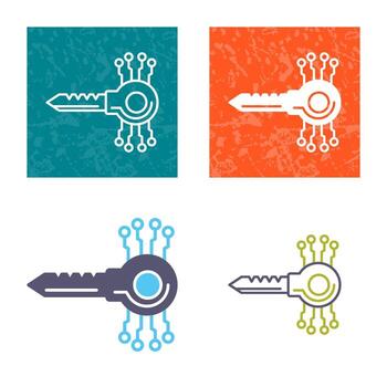 icono de vector de código clave