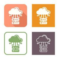 Cloud Database Vector Icon