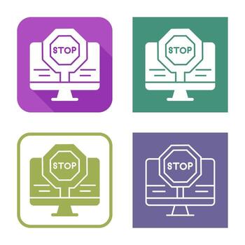 detener icono de vector