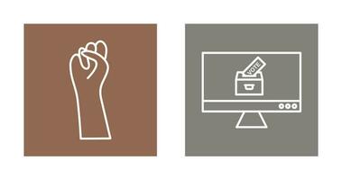 Power fight and Online Vote Icon vector